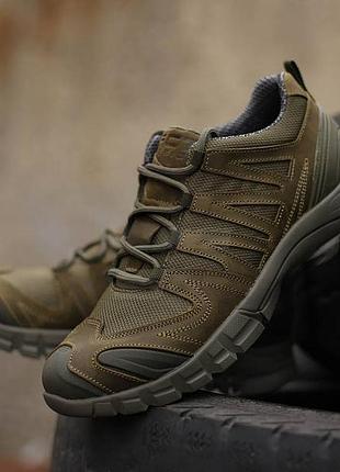 Кросівки тактичні демісезонні "мисливець" мембрана goretex колір:олива 44