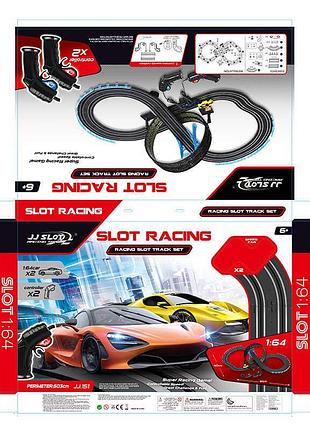 Набор для автогонок jj 151-1 с двумя машинками и двумя пультами, размер 91х90 см, масштаб 1:64, в коробке