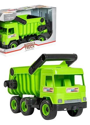 Гр авто middle truck самосвал 39482 светло-зеленый в коробке tigres