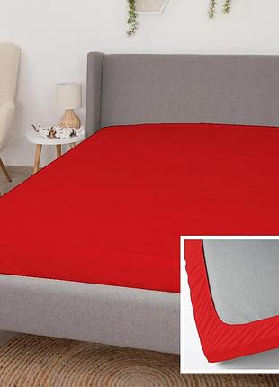 Простирадло на резинці 29154 120х200 см червоне