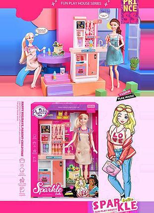 Красивая кукла 7013 (48) с посудой, 30 см, 2 варианта, в коробке