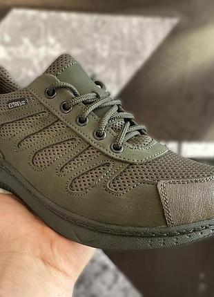 Тактичні літні кросівки nubuck вставка 3d-сітка олива 41