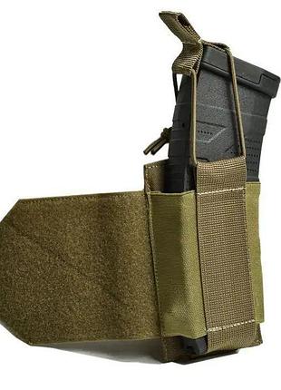 Подсумок для магазинов на velcro боковой, горизонтальный правый или левый койот