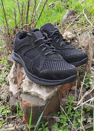 Тактичні літні кросівки з натурального нубуку та 3d сіткою для вентиляції чорний 39