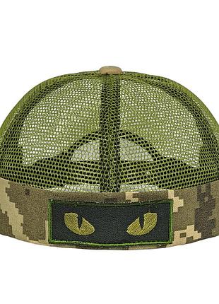 Кепка докера без козырька сетка лето с velcro и шевроном глаза. пиксель мм14 l