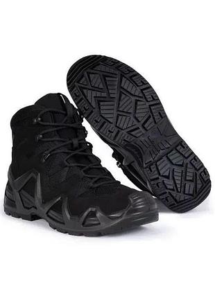 Тактичні черевики осінь-зима-весна lowa zephyr gtx® mid mk2" чорні 45