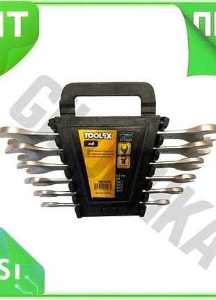 Ve набор рожковых ключей toolex new version 6шт 6-17мм для работы и ремонта набор гаечных ключей для м n6w_ver