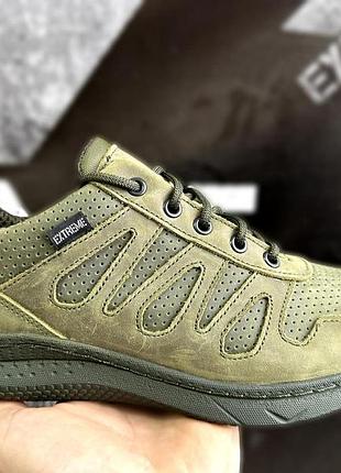 Тактические летние кроссовки перфорация олива 42