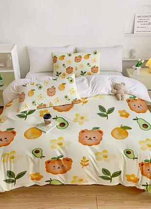 Постельное белье 3d полуторное из микросатина медведик 31485 150х215 см 50х70 см