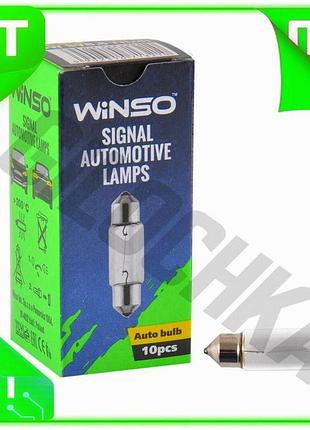 Ve лампа накаливания winso 12v new version c5w 5w для автомобиля освещение салона и багажника белая 10 n6w_ver