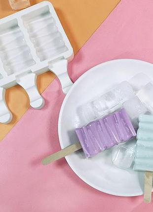 Форма для мороженого силиконовая узор 2 8248 7.1х4.2 см 55 мл