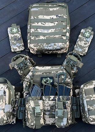 Плитоноска быстрого сброса gen.8 + 8 подсумков пиксель