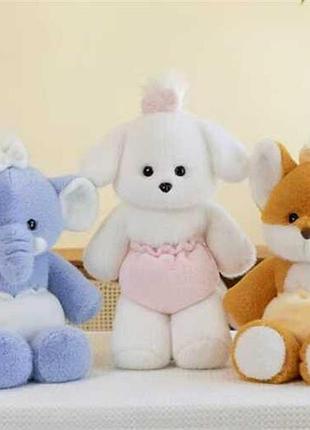 Ніжний звір m 18580 (120) 3 види, висота 47см, із резинковим підгузком, очі з пластику, доступний мікс видів