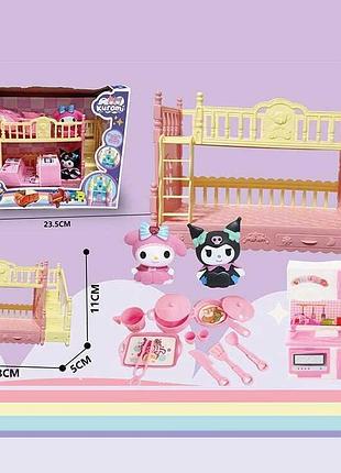 Коллекция мультиперсонажей yq 514 (48/2) с аксессуарами и мебелью для детского игрового пространства