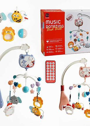 Развлекательный мобиль rt 668-15 (24) 2 вида, со звуковым сопровождением, пультом дистанционного управления, световым проектором,