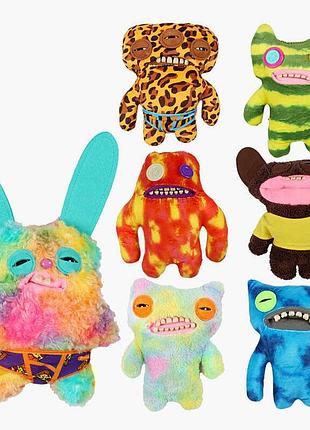 Ніжний плюшевий персонаж m 19842 (360) з натуральним хутром, середнього розміру 21 см, з наповненням із синтепону, очима зі скла