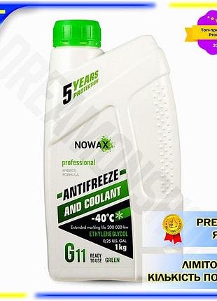 Dm антифриз nowax green специфікація 2.2 g11 1кг зелений охолоджувальна рідина для захисту двигуна від spe|lz