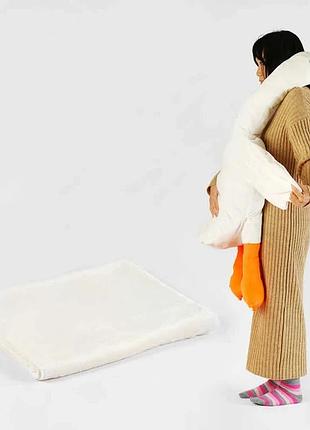 Гр нежный белый гусь с пледом 47568, 101х93 см, высота 100 см