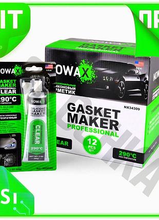 Ve герметик високотемпературний nowax 100% new version прозорий силіконовий 85г для ремонту двигунів п n6w_ver