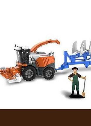 Модель сельскохозяйственной техники 550-37 k с подсветкой, звуками транспорта, инерционным ходом, резиновыми