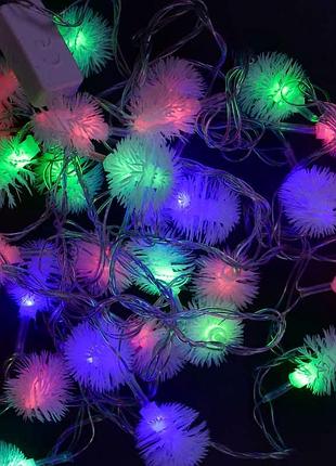 Праздничная гирлянда с 23452 (100) длиной 5 метров, 28 лампочек, питание от сети 220 в, многоцветная, в пакете