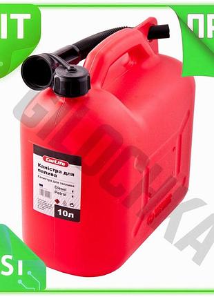 Ve каністра пластикова carlife 10l new version для зберігання горючих сумішей бензину та дизельного па n6w_ver