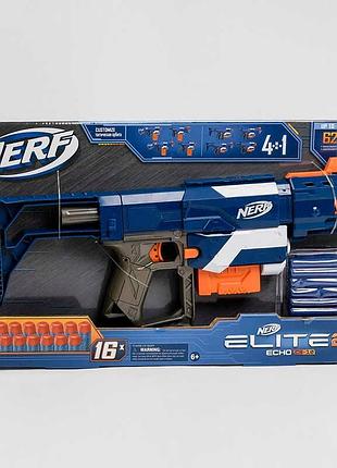 Автомат j 12 a (36/2) «nerf» со съемным прикладом и магазином, 16 мягких шариков на присоске, в коробке