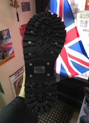 Туфли ботинки оксфорды steel 101/102/o black leather стилы стальной носок железо platform knu vans4 фото