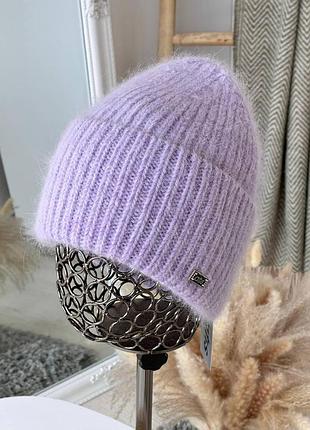 Женская шапка флисовая 🔥 женская шапка теплая ангора 🐑 ✨