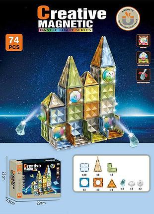 Игровой набор e 138 (18) из 74 элементов, 6 видов деталей, световые эффекты, в коробке