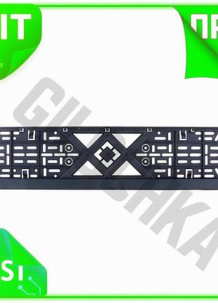 Ve рамка для номерного знака new version bi-plast черная универсальная защита для авто крепление номер n6w_ver