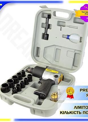 Dm гайковерт пневматичний 1/2" специфікація 2.2 sigma з набором насадок для автосервісу та станцій тех spe|lz