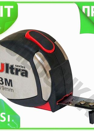 Ve рулетка магнитная ultra 3м new version 19мм с нейлоновым покрытием для измерений и строительных раб n6w_ver
