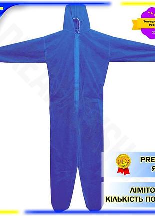 Dm комбінезон малярський sigma специфікація 2.2 з капюшоном захисний синій для роботи з фарбою та пило spe|lz