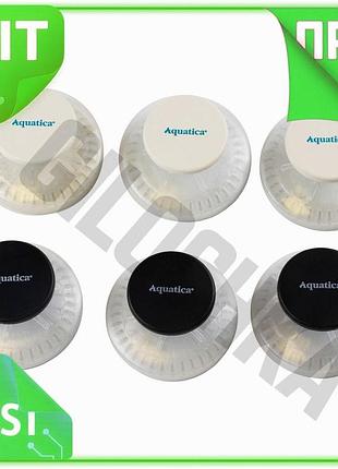 Ve гачки на вакуумних присосках new version aquatica чорний білий 6шт для ванної кріплення для рушникі n6w_ver