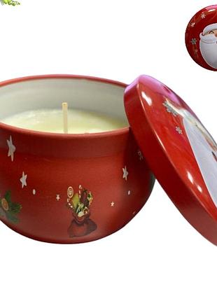 Різдвяна свічка ароматизована у металевій баночці