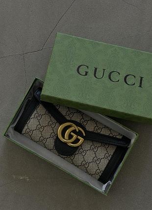 Большой кошелек-визитница gucci marmont черный