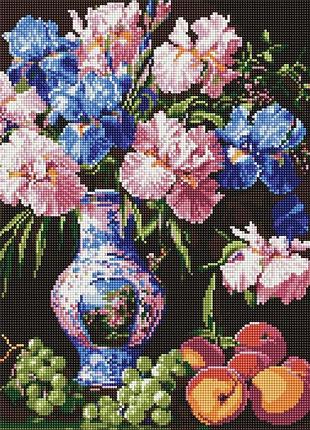 Алмазна мозаїка краса ірисів ідейка 40 х 50 amo8123