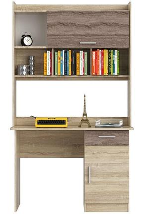 Письменный стол с надставкой эверест школьник-3 сонома + трюфель (dtm-2160)