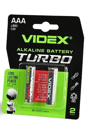 Батарейка alkaline videx turbo aaa lr03