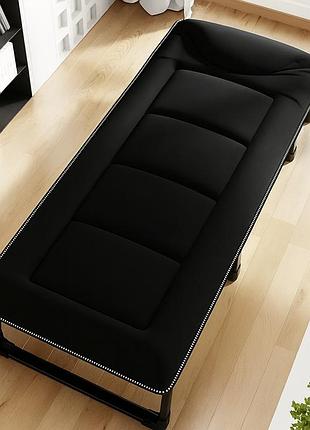 Раскладная кровать (раскладушка) со встроенным матрасом leobro black (lb-fb-s1-blk)
