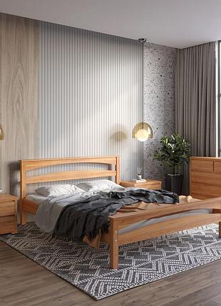 Двоспальне дерев'яне ліжко mebigrand чикаго сіті вільха 180х190 см (mbg-9997)