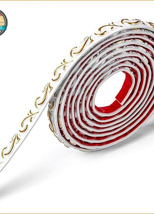 Молдинг 4950х20х7 мм белый с золотом sw-00002678