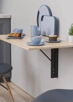 Обідній стіл-трансформер ніка ferrum-decor 420x900x500 дуб сан-марино 16 мм, чорний метал