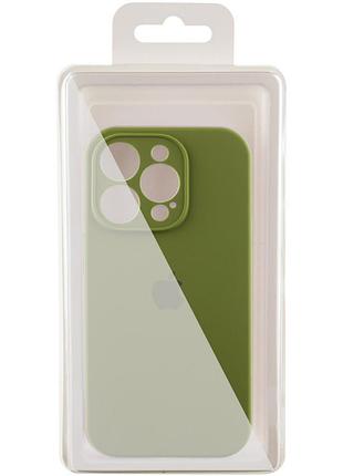 Чохол silicone case full camera protective (aa) для apple iphone 14 pro (6.1") зелений / dark olive / pvh 3