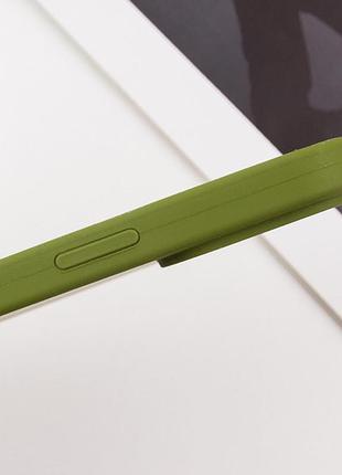 Чохол silicone case full camera protective (aa) для apple iphone 14 pro (6.1") зелений / dark olive / pvh 7