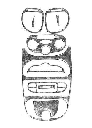 Накладки на панель meric титан для peugeot 206 2001-2025 самоклеящиеся пластиковые элементы интерьера ав dm-11