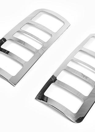 Накладка на стопы omsaline для ford connect 2002-2006 2шт хромированная защита фонарей для авто ve-33