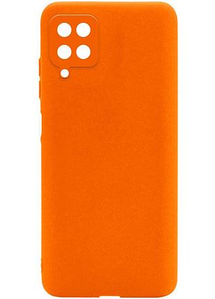 Силіконовий чохол candy full camera для samsung galaxy m33 5g білий / white помаранчевий / orange