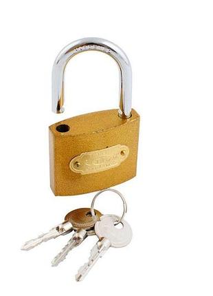Замок навесной fzb 63 мм желтый крестовой (16-02-003)